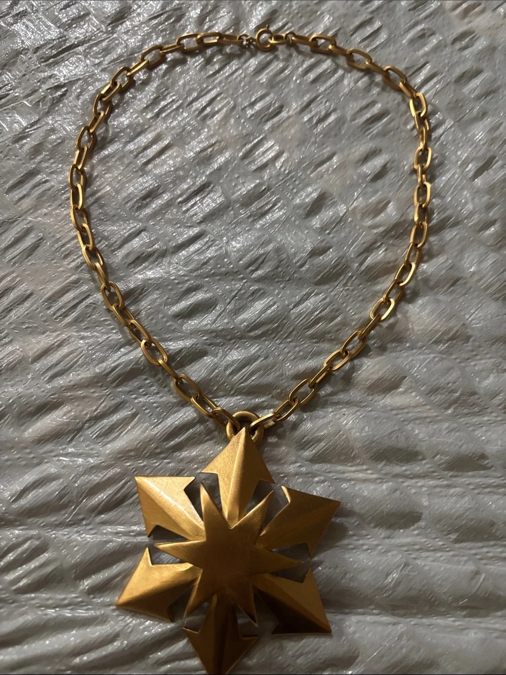 Gold Starburst Statement Necklace - Women Jewelry